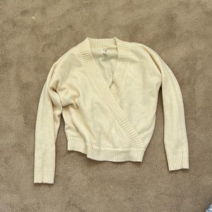 Cream v neck sweater - never worn